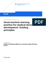 DRAFT IMDRF-AIWG-N73 Good Manchine Learning Parctice For Medical Device Dev Guiding Principles - 2024