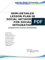 SEMI DETAILED LESSON PLAN IN SOCIAL NETWORKING Group1