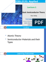 Lecture 1 Basic Semiconductor Theory