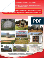 Rapport de Recherche Documentaire Sur Les Cas de Crimes Graves Commis Au Sud Kivu de 1994 A 2024