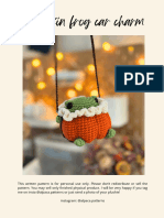 Pumpkin Frog Car Charm Crochet Pattern