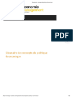 Glossaire de Concepts de Politique Économique