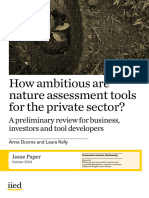 How Ambitious Are Nature Assessment Tools