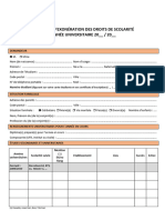 Dossier de Demande D'exonération de Frais D'inscription