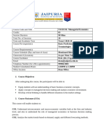 T1CEC01 Managerial Economics-Course Outlay