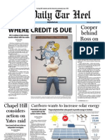 The Daily Tar Heel For January 18, 2012