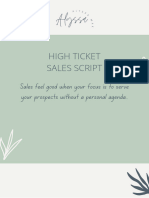 High Ticket Sales + Script + Objection Handling