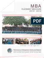 RVS IMSR Placement Brochure 2010-2012