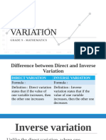 Inverse Variation