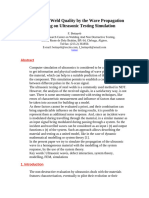 Prediction of Weld Quality by The Wave Propagation Modelling On Ultrasonic Testing Simulation