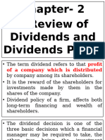 FM II, Chapter 2, A Review of Dividends and Dividends Policy