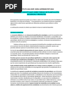 Acuerdos Conceptuales Sobre Formas de Planificaciòn