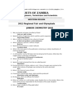 2012 Junior Chemistry Quiz