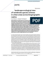 The Landscape Ecological View of Vertebrate Species Richness in Urban Areas Across Biogeographic Realms