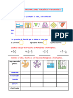 Ficha Sobre Fracciones Homogéneas y Heterogéneas.