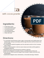 Brown Beige Modern Panna Cotta Recipe Card