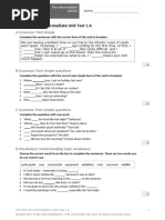 Life Vision A2-B1 - Unit 1 - Original - Trimestral