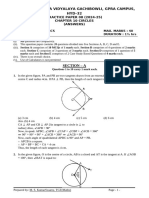 Maths Class X Chapter 10 Circles Practice Paper 08 2024 Answers