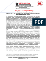 Comunicado Opinión Pública No. XXX de Octubre de 2024 de La Subdirectiva Cesar