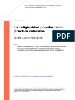 Josefa Guerra Velásquez (2007) - La Religiosidad Popular Como Practica Cohesiva