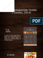 Food Preparation Terms Jona