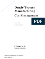 Oracle Process Manufacturing: Costmanagement