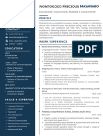 Masanabo NP Professional CV Resume