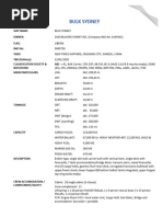 Bulk Sydney Ship Particulars