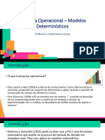 Aula 01 - Introdução Pesquisa Operacional