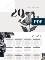 Calendário 2024 Flores