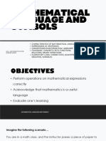 Lesson 2 - Mathematical Language and Symbols