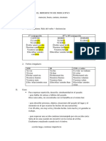 El Imperfecto de Indicativo