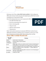 GRE Verbal Word List: By: HSB