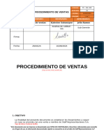 Formto Estandar para Procedimientos de Ventas STAFF