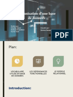 Organisation D'une Base de Donnée