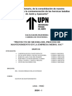 Trabajo Final - Avance GESTION DE MANTENIMIENTO