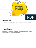 Fundamentos Filosóficos Da Educação