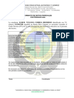 Notas Parciales Karol Correa 9°c