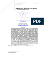 Nonverbal Communication and Its Influence On First Impression Formation, FIX