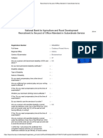 Recruitment To The Post of Office Attendant in Subordinate Service