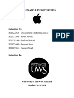 Essay On Apple Incorporation