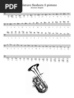 Tablature Saxhorn 5 Pistons en Si