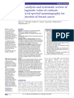 Meta Analisis and Systematic Review of The Diagnostic Value of Contrast-Enhanced Spectral Mammography For The Detection of Breast Cancer