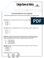 P2 DE MATEMÁTICA DA III UNIDADE 5º Ano