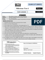 Milestone Test 01 - Test Paper