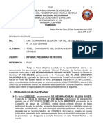 Informe Preliminar de Hechos Evasion Del Cuartel D132 Capitan