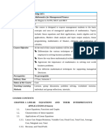 Course Outline Math MGT