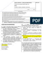 103 - Simulado AV3 - 3 Período - Tec. Adm - GABARITO