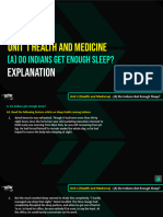 Unit 1 Health and Medicine - A Do Indians Get Enough Sleep