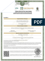 Certificado Secundaria